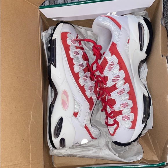 Puma Red and White Athletic Shoes - Picture 2 of 2